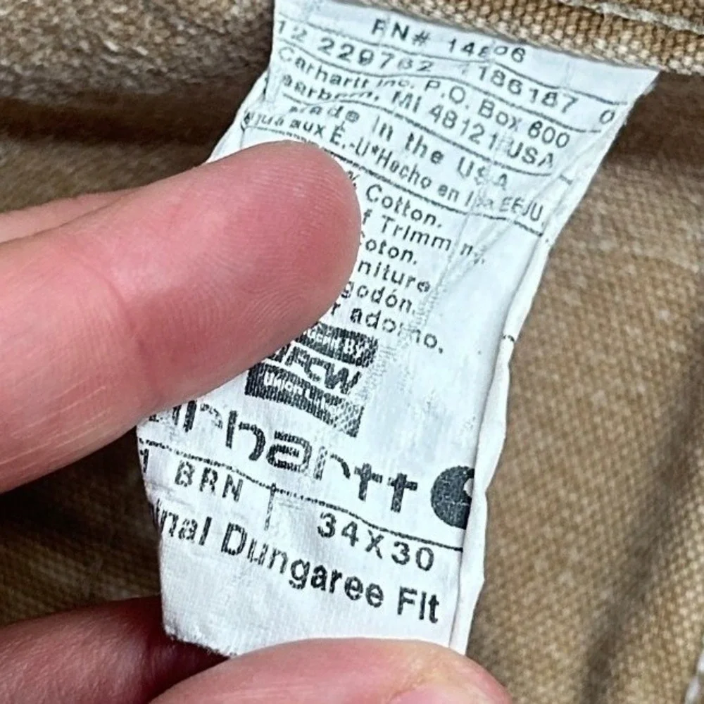 VTG‎ Carhartt Lot 3 USA Double Front Duck Canvas Carpenter Pants 34x30 Dungaree